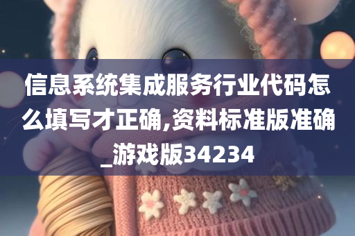 信息系统集成服务行业代码怎么填写才正确,资料标准版准确_游戏版34234