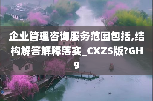 企业管理咨询服务范围包括,结构解答解释落实_CXZS版?GH9