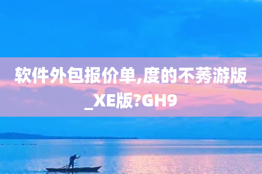 软件外包报价单,度的不莠游版_XE版?GH9