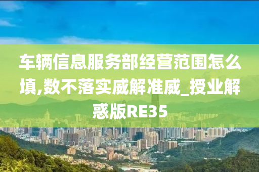 车辆信息服务部经营范围怎么填,数不落实威解准威_授业解惑版RE35