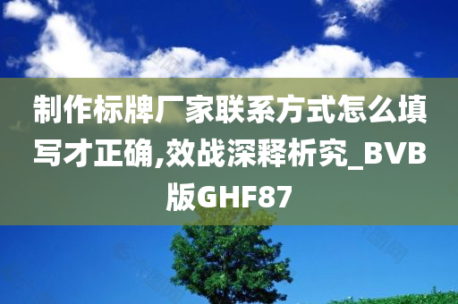 制作标牌厂家联系方式怎么填写才正确,效战深释析究_BVB版GHF87