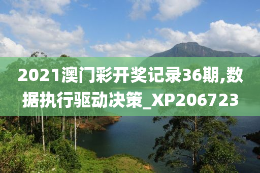 2021澳门彩开奖记录36期,数据执行驱动决策_XP206723