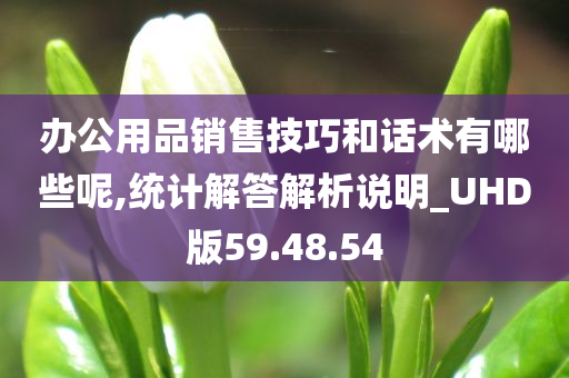 办公用品销售技巧和话术有哪些呢,统计解答解析说明_UHD版59.48.54