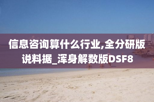 信息咨询算什么行业,全分研版说料据_浑身解数版DSF8