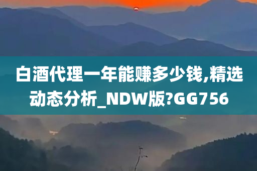 白酒代理一年能赚多少钱,精选动态分析_NDW版?GG756