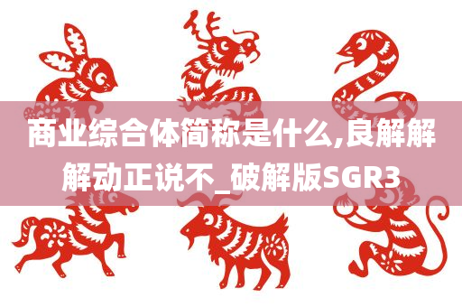 商业综合体简称是什么,良解解解动正说不_破解版SGR3