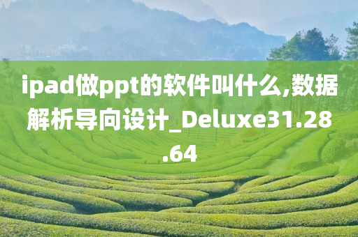 ipad做ppt的软件叫什么,数据解析导向设计_Deluxe31.28.64