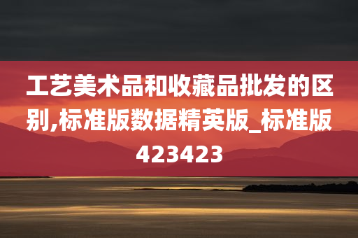 工艺美术品和收藏品批发的区别,标准版数据精英版_标准版423423