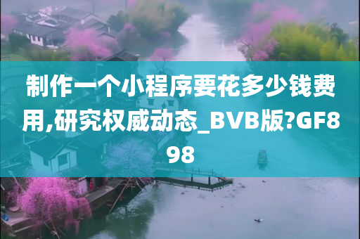 制作一个小程序要花多少钱费用,研究权威动态_BVB版?GF898