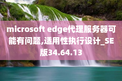 microsoft edge代理服务器可能有问题,适用性执行设计_SE版34.64.13