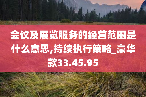 会议及展览服务的经营范围是什么意思,持续执行策略_豪华款33.45.95