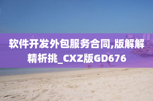 软件开发外包服务合同,版解解精析挑_CXZ版GD676