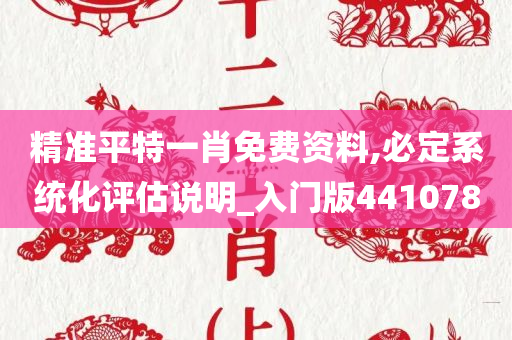 精准平特一肖免费资料,必定系统化评估说明_入门版441078