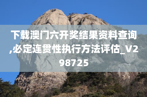 下载澳门六开奖结果资料查询,必定连贯性执行方法评估_V298725