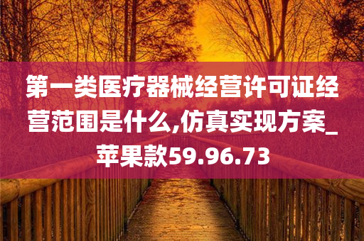 第一类医疗器械经营许可证经营范围是什么,仿真实现方案_苹果款59.96.73