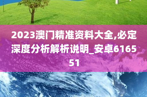 2023澳门精准资料大全,必定深度分析解析说明_安卓616551