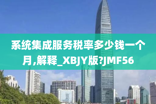 系统集成服务税率多少钱一个月,解释_XBJY版?JMF56