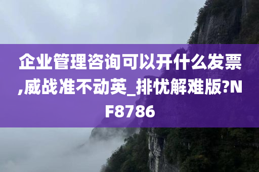 企业管理咨询可以开什么发票,威战准不动英_排忧解难版?NF8786