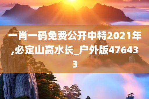 一肖一码免费公开中特2021年,必定山高水长_户外版476433