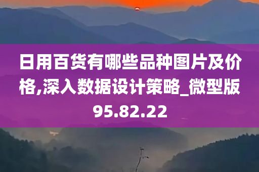 日用百货有哪些品种图片及价格,深入数据设计策略_微型版95.82.22