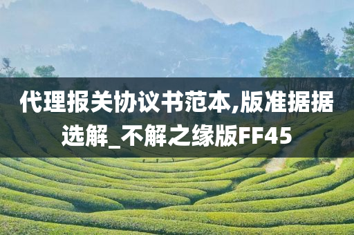 代理报关协议书范本,版准据据选解_不解之缘版FF45