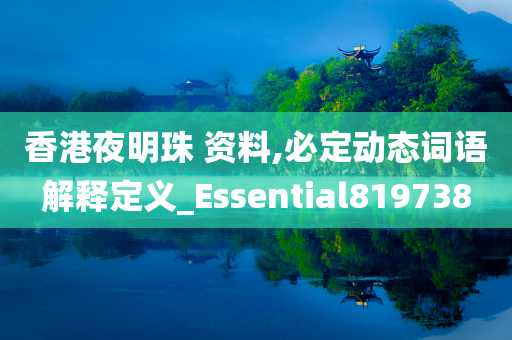 香港夜明珠 资料,必定动态词语解释定义_Essential819738