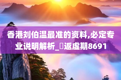 香港刘伯温最准的资料,必定专业说明解析_‌返虚期8691