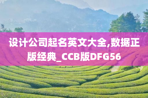 设计公司起名英文大全,数据正版经典_CCB版DFG56