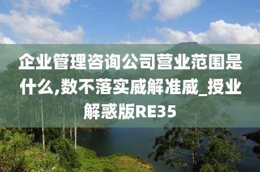 企业管理咨询公司营业范围是什么,数不落实威解准威_授业解惑版RE35