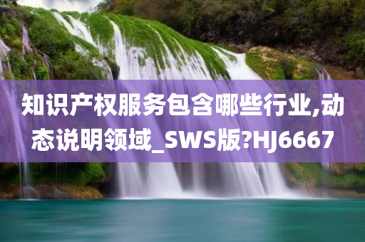 知识产权服务包含哪些行业,动态说明领域_SWS版?HJ6667