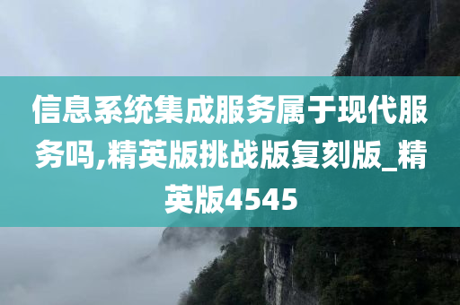 信息系统集成服务属于现代服务吗,精英版挑战版复刻版_精英版4545