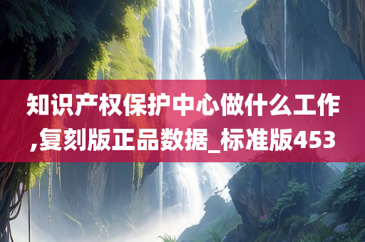 知识产权保护中心做什么工作,复刻版正品数据_标准版453