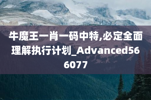 牛魔王一肖一码中特,必定全面理解执行计划_Advanced566077