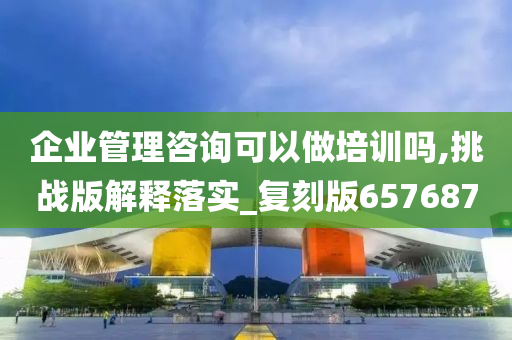 企业管理咨询可以做培训吗,挑战版解释落实_复刻版657687