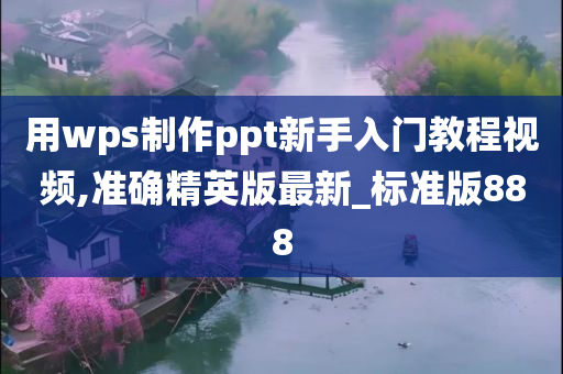 用wps制作ppt新手入门教程视频,准确精英版最新_标准版888