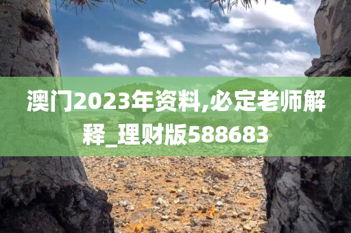 澳门2023年资料,必定老师解释_理财版588683