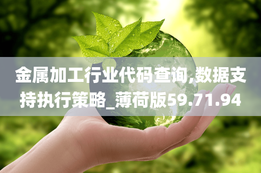 金属加工行业代码查询,数据支持执行策略_薄荷版59.71.94