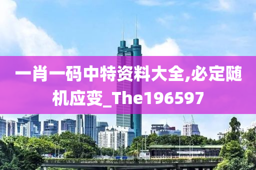 一肖一码中特资料大全,必定随机应变_The196597