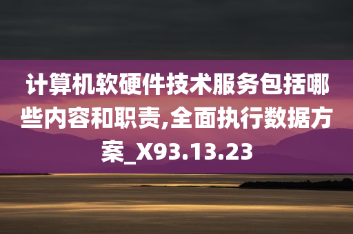 计算机软硬件技术服务包括哪些内容和职责,全面执行数据方案_X93.13.23