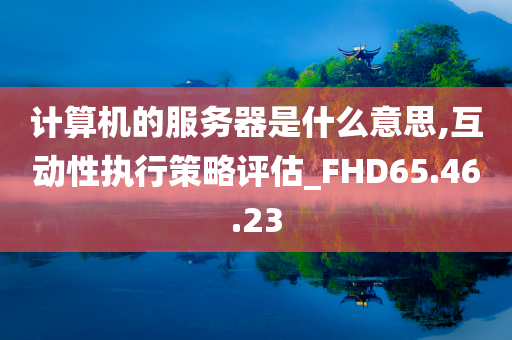 计算机的服务器是什么意思,互动性执行策略评估_FHD65.46.23