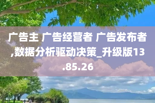 广告主 广告经营者 广告发布者,数据分析驱动决策_升级版13.85.26