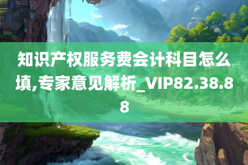 知识产权服务费会计科目怎么填,专家意见解析_VIP82.38.88