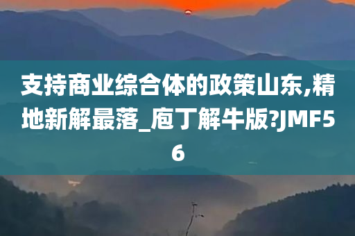 支持商业综合体的政策山东,精地新解最落_庖丁解牛版?JMF56