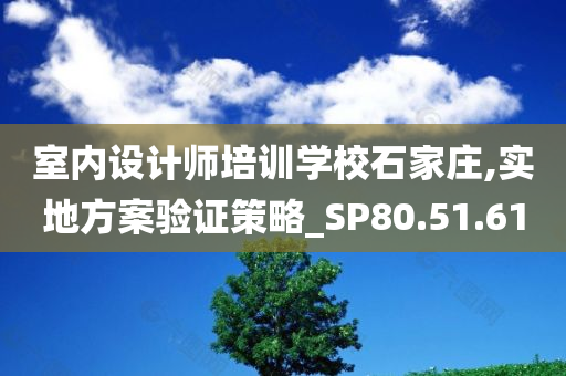 室内设计师培训学校石家庄,实地方案验证策略_SP80.51.61