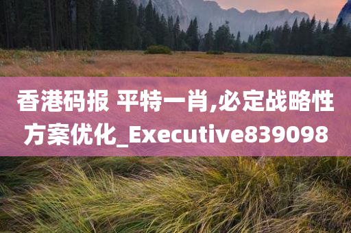 香港码报 平特一肖,必定战略性方案优化_Executive839098