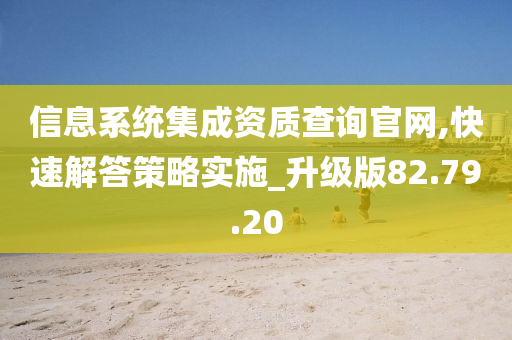 信息系统集成资质查询官网,快速解答策略实施_升级版82.79.20