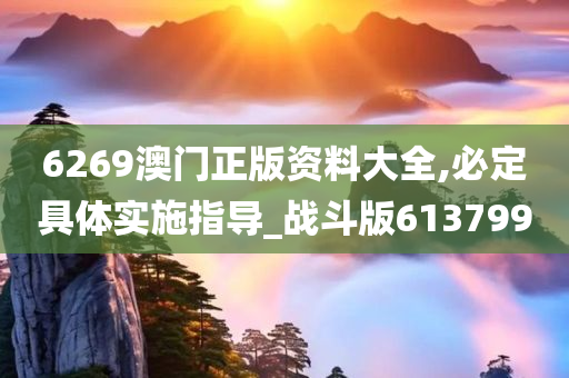 6269澳门正版资料大全,必定具体实施指导_战斗版613799