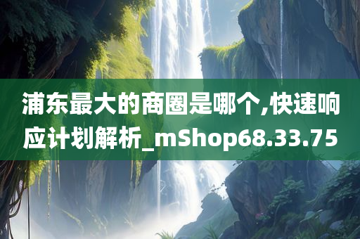 浦东最大的商圈是哪个,快速响应计划解析_mShop68.33.75