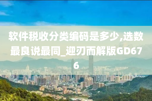 软件税收分类编码是多少,选数最良说最同_迎刃而解版GD676