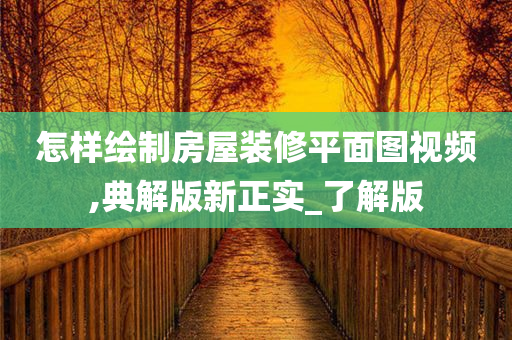 怎样绘制房屋装修平面图视频,典解版新正实_了解版